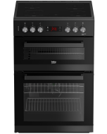 Beko EDC634K 60Cm Double Oven Electric Cooker With Ceramic Hob - Black