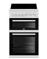 Beko EDVC503W Freestanding Double Electric Oven with Ceramic Hob In White