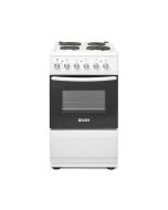 Haden HES050W 50Cm Electric Cooker With Solid Plate Hob - White