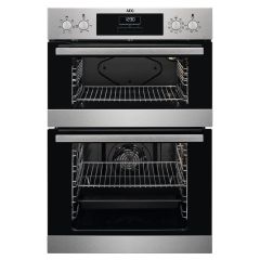 AEG DEX33111EM 59.4Cm Built In Electric Double Oven - Stainless