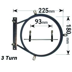 Cooker Fan Oven Element AEG /Tricity Bendix / Zanussi 3 Turn ELE4079