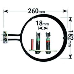 AEG / Neff Cooker Fan Oven Element 2 Turn 2500W ELE4080