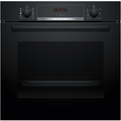 Bosch HQA534BB3B Series 4, Built-in oven with added steam function, 60 x 60 cm, Black