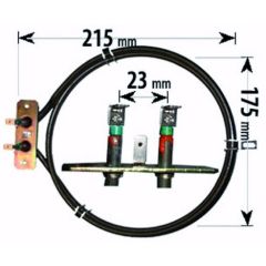 Candy Cooker Fan Oven Element 2 Turn 2000W ELE2014