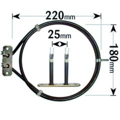 Candy, Homark, Hygena, Proline Cooker Fan Oven Element 2 Turn ELE2040