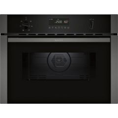 Neff C1AMG84G0B 44 Litres Built In Microwave Oven With Hot Air - Black With Graphite Trim