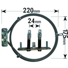 Hotpoint / Smeg Cooker Fan Oven Element 2 Turn 2600W ELE800