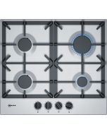 Neff T26DS49N0 Gas Hob 60cm Stainless Steel 4 Burner Heavy Duty Cast Iron Pan Supports