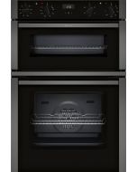 Neff U1ACE2HG0B 59.4Cm Built In Electric Double Oven - Black With Graphite Trim