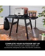 Ninja 4718J800EUUK Woodfire Universal Adjustable Stand + Side Table - Black