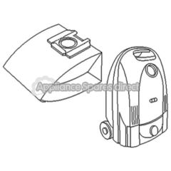 AEG Bags - Dirt Devil Cylinder Vacuum Cleaner Paper Dust Bags SDB226