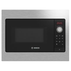 Bosch BFL523MS3B Red display, up to 800W, 20L, 5 power levels, electronic control, left hinged, inst