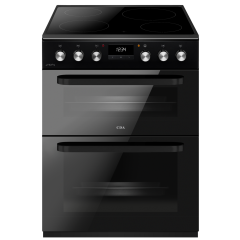 Cda CFC631BL 60Cm Double Oven Electric Cooker With Ceramic Hob - Black