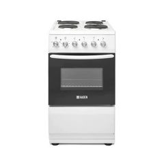 Haden HES050W 50Cm Electric Cooker With Solid Plate Hob - White