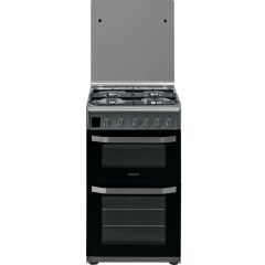 Hotpoint HD5G00CCX 50Cm Double Gas Cooker With Lid