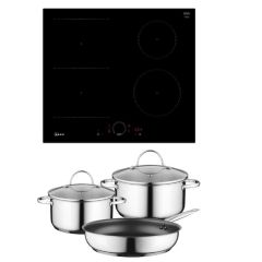 Neff T56FHS1L0KIT 59.2Cm Combi Induction Hob With Pan Set - Black