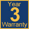 3 Year Warranty