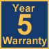 5 Year Warranty