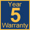 5 Year Warranty