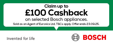 Claim upto £150 cashback with Bosch